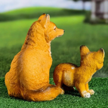 Набор садовых фигур "Лиса с лисенком" 21х30х20см  7640162