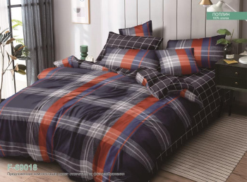 Постельное белье 2сп поплин на резинке Орхидея F-69018, наволочки 70*70 - 2шт *1/4