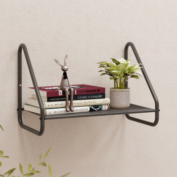 Полка настенная металл. "Барселона 11" 450х245х300мм Графит арт.ПНБ11 ГР ("ЗМИ") *1