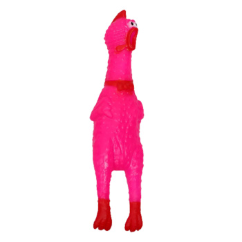 Игрушка пищащая "Курица" малая для собак, 16,5 см, ярко-розовая 6244382