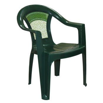 яяяСтул-Кресло пластм. с рис. "Малахит" темно-зеленое М2639 (ЗПИ "Альтернатива") *1/4