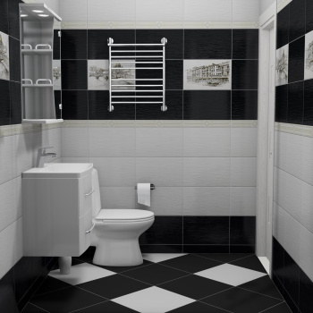 Плитка 40х25 см настенная 1.4 м² Шахтинская плитка Камелия, белый