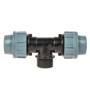 Тройник ПНД компрессия Ø 25х1"х25 наруж. резьба *1/40