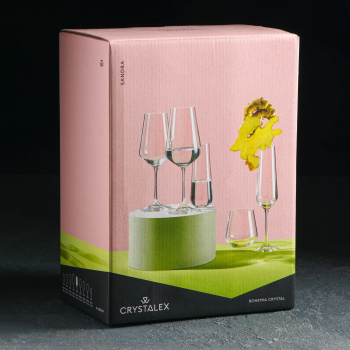 Набор бокалов для шампанского 200 мл Crystalex Bohemia Сандра, 6 шт., стекло