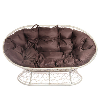 Диван садовый "Мамасан" цвет белый, подушка микс, 75*164*104 см, до 180 кг  М-групп *1