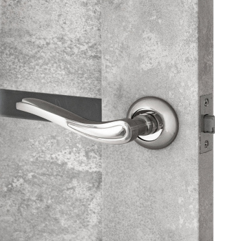 Дверное полотно остекленное BROZEX-WOOD Comfort-2, 2000х600х36 мм, серый бетон 3D