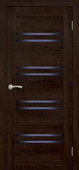 Дверное полотно остекленное BROZEX-WOOD Comfort-11, 2000х700х36 мм, кедр венге 3D