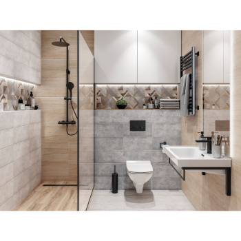 Плитка 44х20 см настенная 1.06 м² Cersanit Urbano, светло-серый