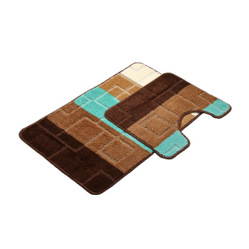 Коврик д/ванной Bombini "Silver" Комплект:(50см х 80см)+д/туалета Коричневый SLV 71 *1/25