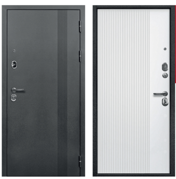 Дверь металлическая 9 см TD9-1 960х2050 ЛЕВАЯ антик тёмный серебро/пан белый Форпост*1