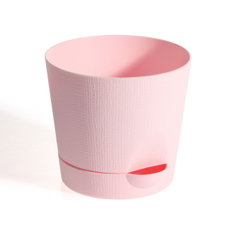 Кашпо пластм. "Le Parterre" 1,4л d верха 150мм h135мм с поддоном Розовый 203-3 (Tek.A.Tek) *1/24