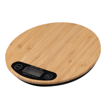 Весы кух. электрон. GALAXY GL2813л  до 5кг, ЖК-дисплей, круглые, дизайн под дерево *1/15