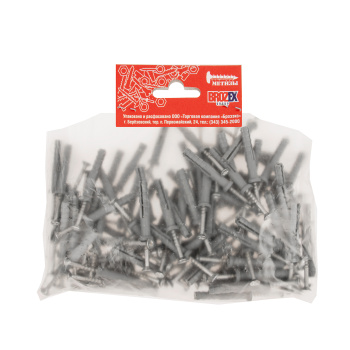 Дюбель с шурупом 6х40 мм BROZEX, оцинкованная сталь, 100 шт.