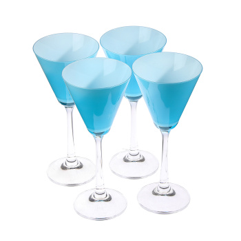 яяяНабор бокалов стекло "BOHEMIA" "Пралайн" 90мл 4шт гол. 40916/D5249/90/4 "KRYSTALEX" *1/8