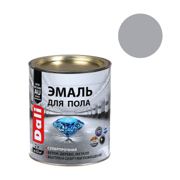 Эмаль алкидно-уретановая для пола серая 2 л ДАЛИ (RAL7040) *1/3/192