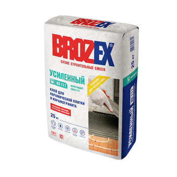Клей для плитки KS 111 УСИЛЕННЫЙ 25 кг BROZEX класс C1 T *1/48  для ЛМ