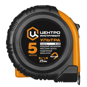 Рулетка 2м "УЛЬТРА" каучук с фиксатором магнитная (2Мх16мм) ЦИ *1/12