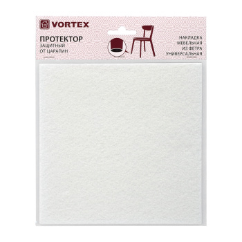 Протектор защитный из фетра 200мм*200мм белый "VORTEX" (арт.24344)   *1