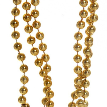 Бусы на елку Серпантин «Шарики», 150 см, 6 мм, золото