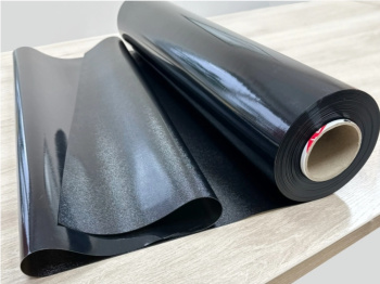 Клеёнка без основы "термо" с тиснением тонированная Черная шир.  0,8м, толщ.0,8мм GW-53012 *20