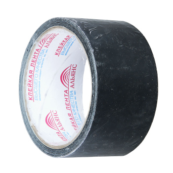 Лента клейкая Альянс, 48 мм х 10 м, армированная, черный