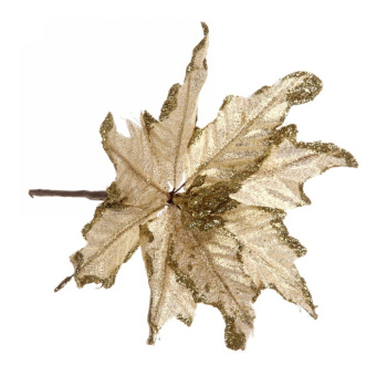 Украшение новогоднее Серпантин «Пуансеттия-Метелица», 15 см, золото