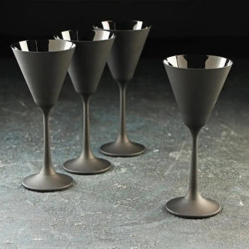 Набор бокалов стекло  "BOHEMIA" "Пралайн" 90мл 4шт гол. 40916/D5249/90/4 "KRYSTALEX" *1/8