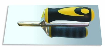 Кельма штукатура стальная 888, 280х130 мм, прорезиненная ручка