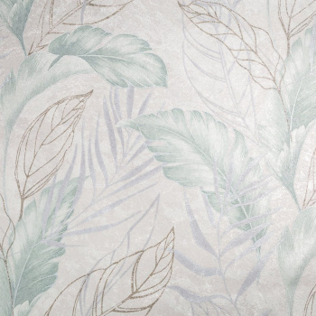 яяяОбои флиз "Home Color" PROTECT-PLUS-VESNA (беж./зел.) HC72437-27  1,06*10м *1/8