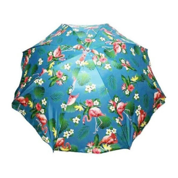 Зонт пляжный D=170см, h-190см "Фламинго" голубой ДоброСад