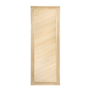 Дверь глухая, диагональная 1.9х0.7 м, липа класс А, 03684 "Банные штучки"