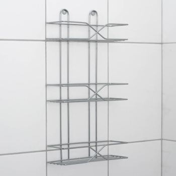 Полка прямоугольная «Х», 3-х ярусная, 10×26×49,5 см, цвет хром 5541042