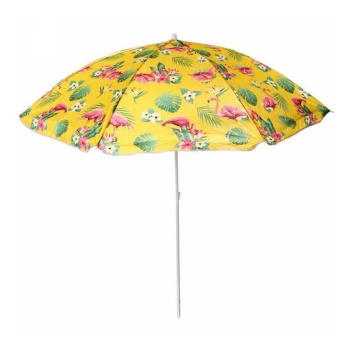 Зонт пляжный D=170см, h-190см "Фламинго" желтый ДоброСад