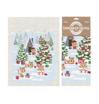 Полотенце вафельное 45*60см ВФ17 8660/1 Рождественские каникулы 2 31 *1