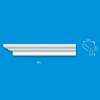 Плинтус потолочный  V6  2.0м 30*35    ЛАГОМ*104 Плинтус потолочный  V6  2.0м 30*35    ЛАГОМ*104