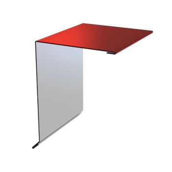 Планка ветровая 95х120х2000 мм, 0.45 мм, красный