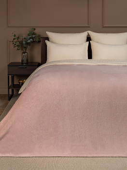 Плед 180*200см фланель однотонный розовая пудра TF FNP PI4 1820 Absolute *1