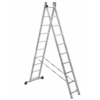 Лестница многофункциональная складная алюм. 2х10ступ., общ.дл.4,78м 5210 "Алюмет"*1