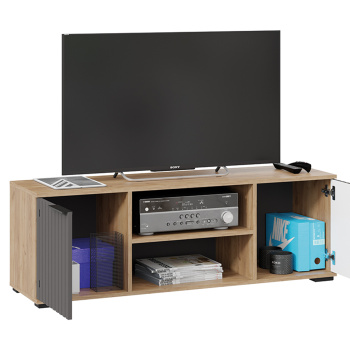 Тумба под ТВ 1711*374*452 (Дуб крафт золотой/Графит матовый) Хилтон*1