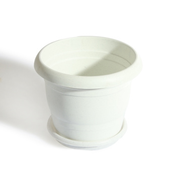 Кашпо пластм. "Toprak" 1,8л d верха 170мм h140мм с поддоном Мрамор А5210мр(Копейск)  *1/40