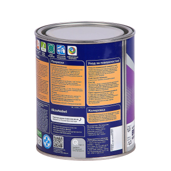 Краска акриловая 1 л для стен и потолков DULUX BINDO 7, база BW, матовая, влагостойкая