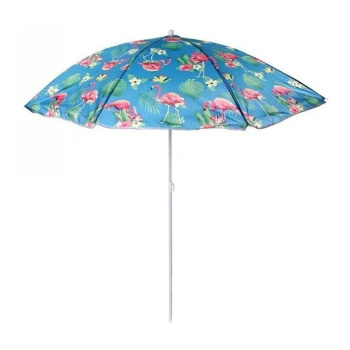 Зонт пляжный D=170см, h-190см "Фламинго" голубой ДоброСад
