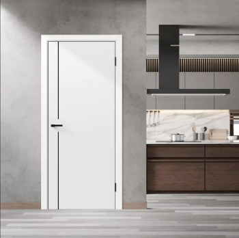 Комплект двери межкомнотной Аризона Белый жемчуг 600мм (дверь+погонаж+замок+ручка+петли)*1