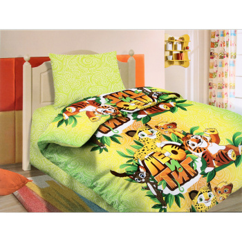 Постельное белье детское 1,5сп бязь Павлинка Мульт Лео и Тиг микс-10 нав70*70,пр150*215 *1/5