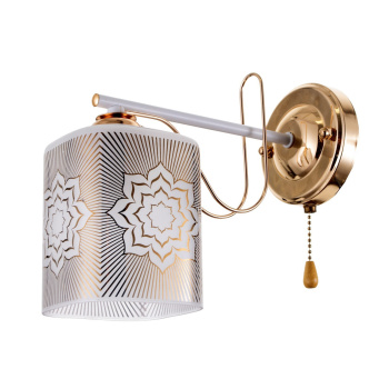 яяяБра 6591190/1 E27 40Вт белый-золото 25х11х22см 4691587  *1