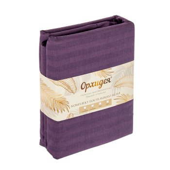 Постельное белье 2сп бязь-страйп Орхидея 334-2/2 фиолетовый, наволочки 70*70 - 2шт *1/6