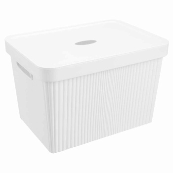 Контейнер для хранения пластм. "Velvet" 20л 249x270x380м Белый арт.434249716 ("Бытпласт")*1/4