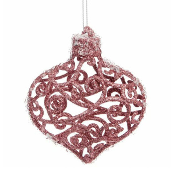 Подвеска "Ажурная капля" 9,5 см, Янтарь