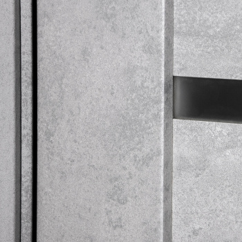 Дверное полотно остекленное BROZEX-WOOD Comfort-2, 2000х600х36 мм, серый бетон 3D