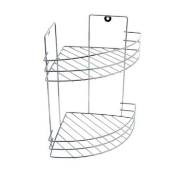 Полка угловая 2-х ярусная, цвет хром   1997036